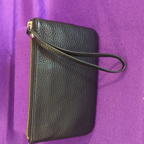 Kate Spade Bundle. Black Handbag, Black Wristlet, Unbranded Twilly & Dustbag EUC - Picture 10 of 12